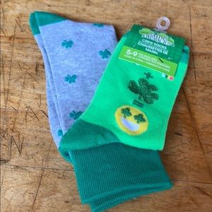 New Lot of 2 Pair St Pattys Day Socks